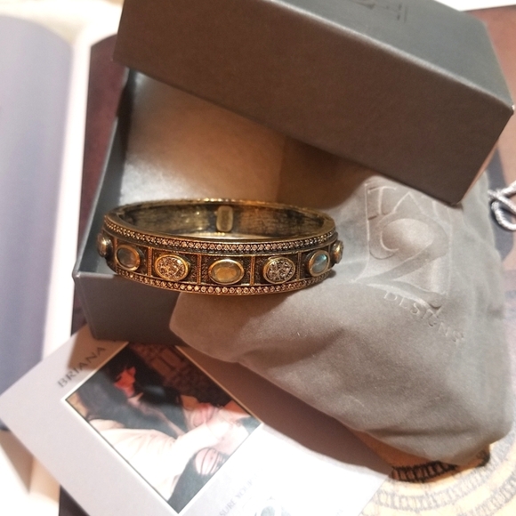 NEW TAT 2 Briana Erin Labradorite Coin Bangle Bracelet - Picture 8 of 8